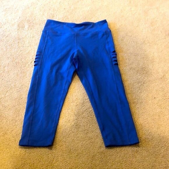 BLUE leggings with vented sides - Picture 2 of 7